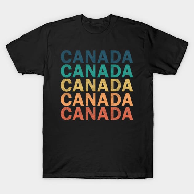 Canada Name T Shirt - Canada Vintage Retro Name Gift Item Tee T-Shirt by henrietacharthadfield